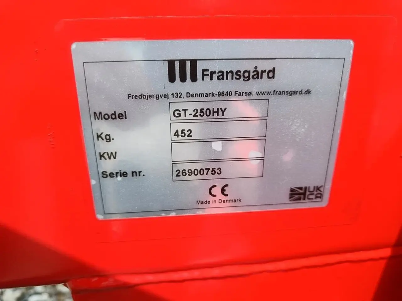 Billede 5 - Fransgård GT250 Hy