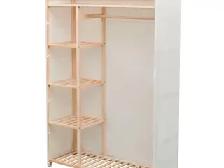 Garderobe stof og fyrretræ 110 x 40 x 170 cm