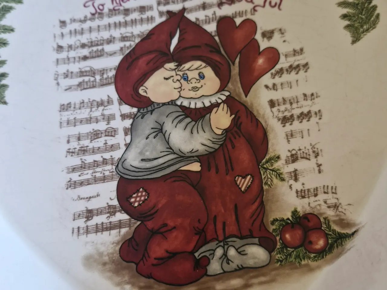 Billede 1 - Jule hjerte fad fra Elly Klarborg