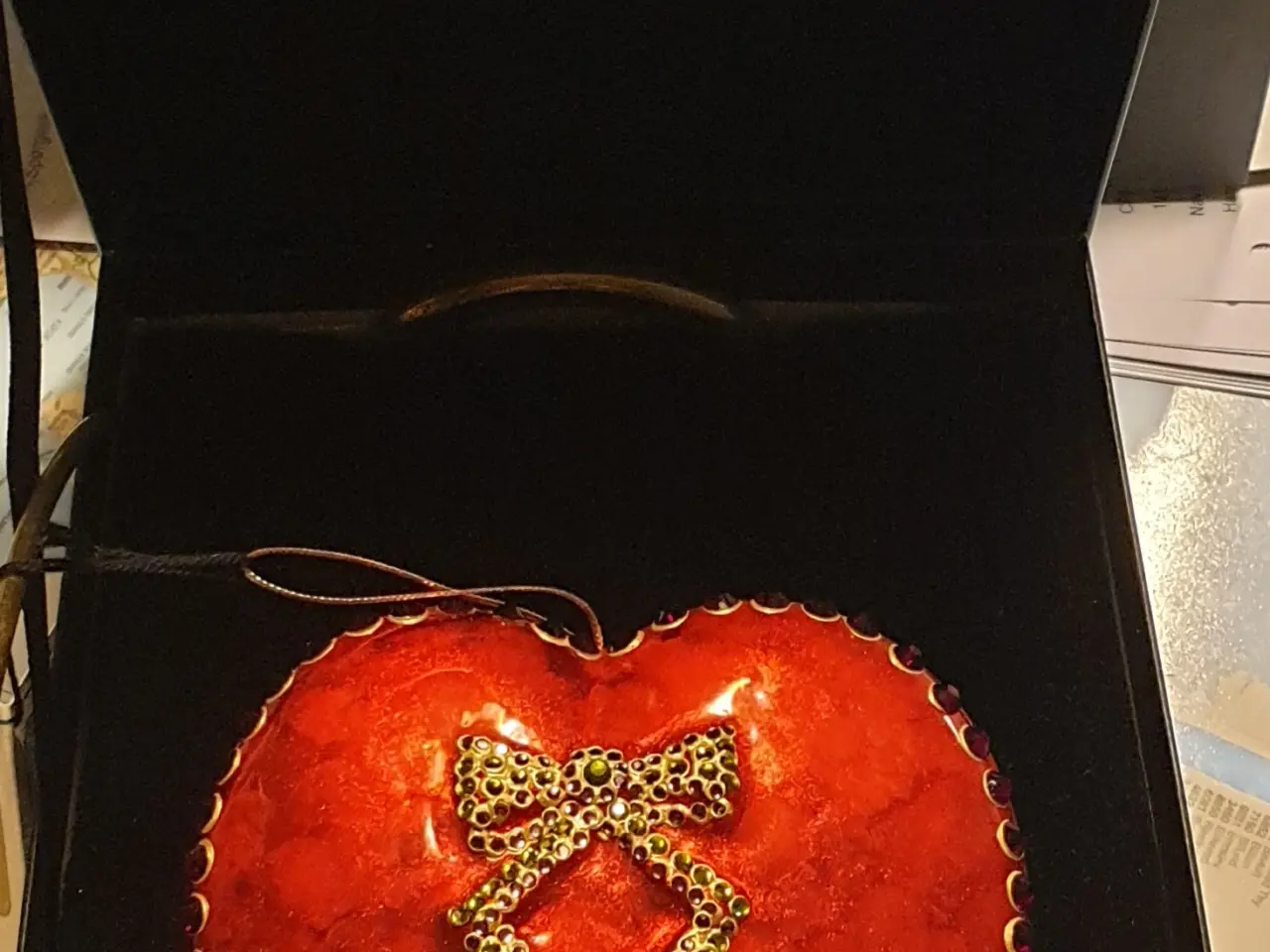 Billede 2 - Hjerte med Swarovski krystaller