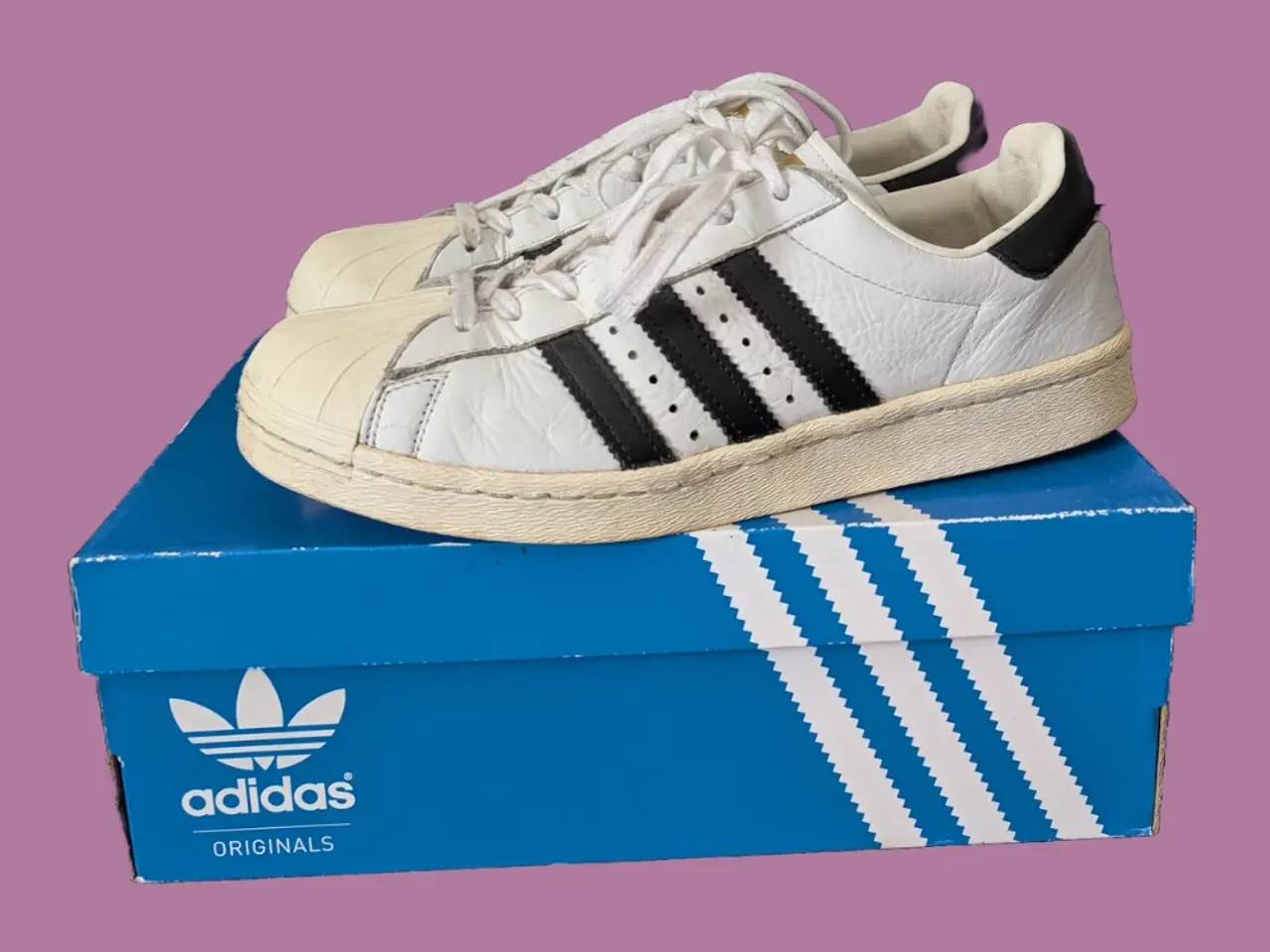 Billede 1 - Adidas Supersta Boost Premium læder i hvid og sort