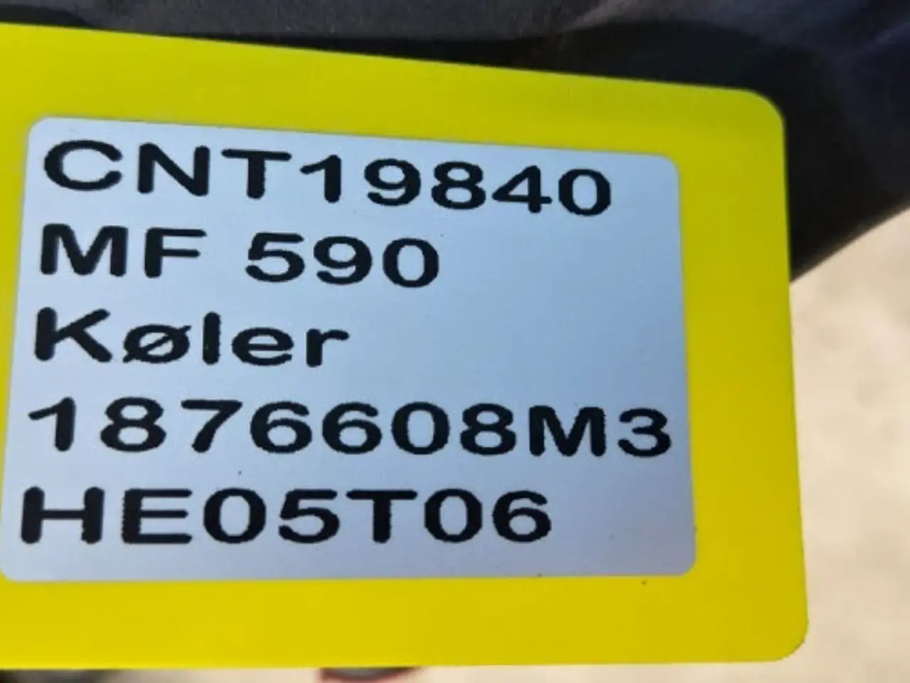 Billede 5 - Massey Ferguson 590 Køler 1876608M3