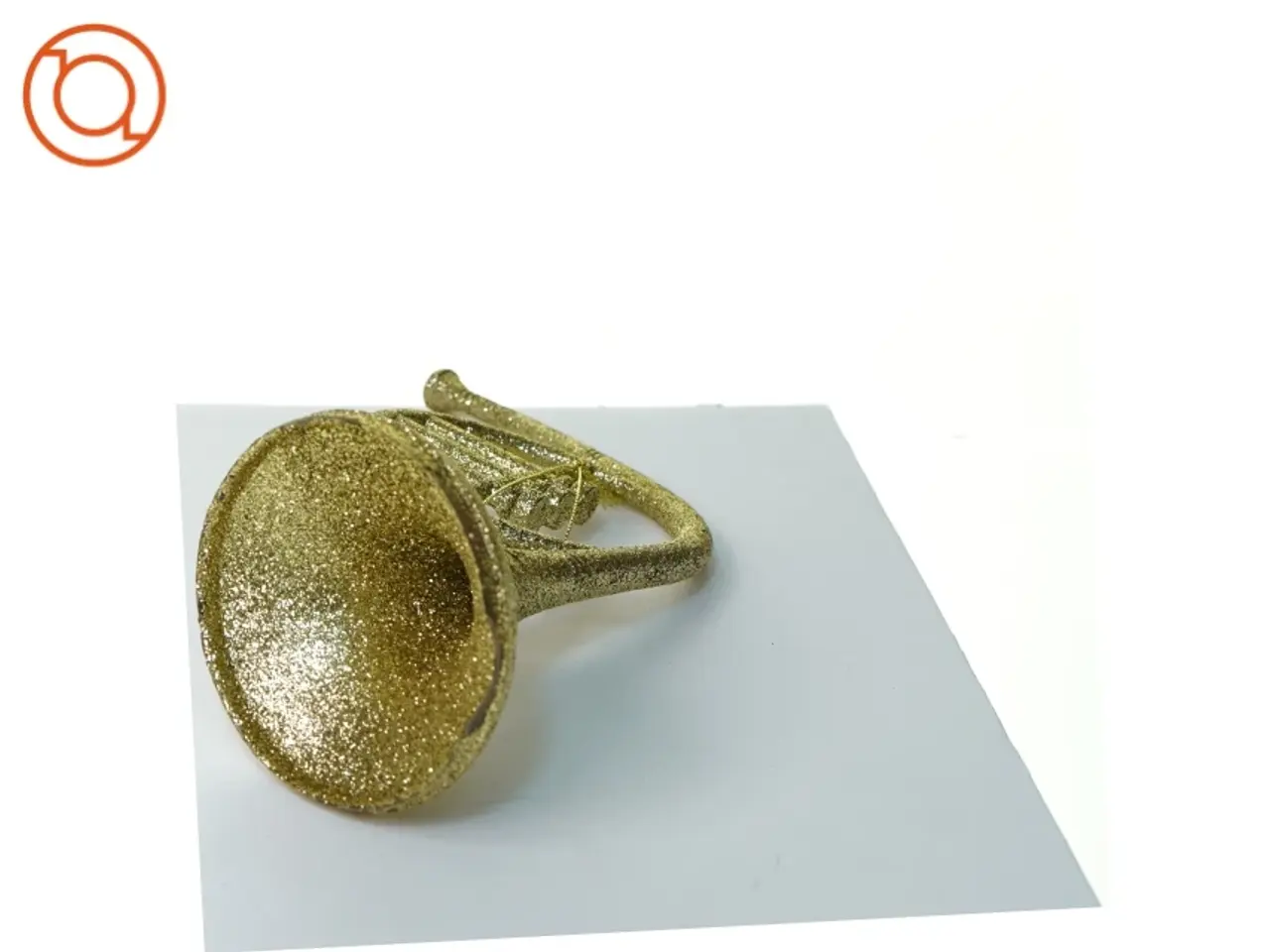 Billede 2 - stor Trompet i guld , julepynt (str. 20 x 14 x 8 cm)