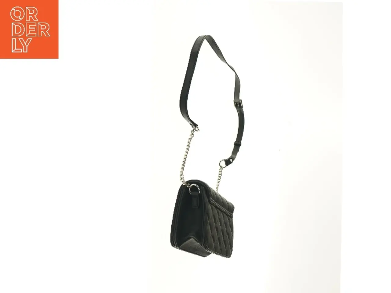 Billede 4 - Sort skuldertaske med kæderem (str. 14x7x20 cm)