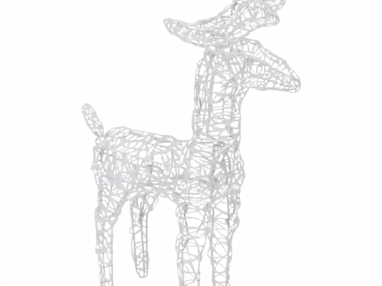 Billede 4 - Julefigur med 2 rensdyr og kane - 160 LED'er, 130 cm