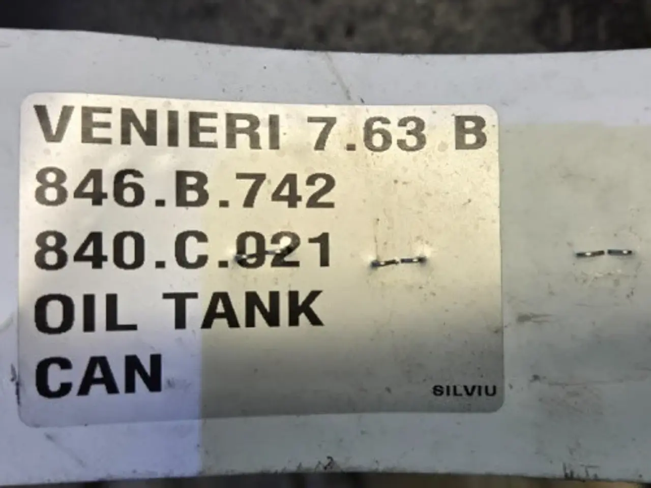 Billede 18 - Venieri 7.63B Hydrauliktank 846.B.742