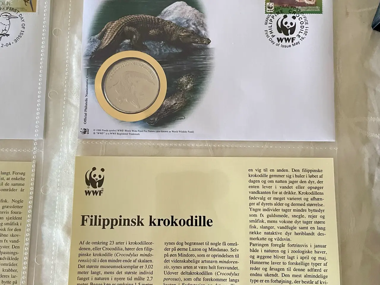 Billede 14 - 12 WWF møntbreve i samlemappe