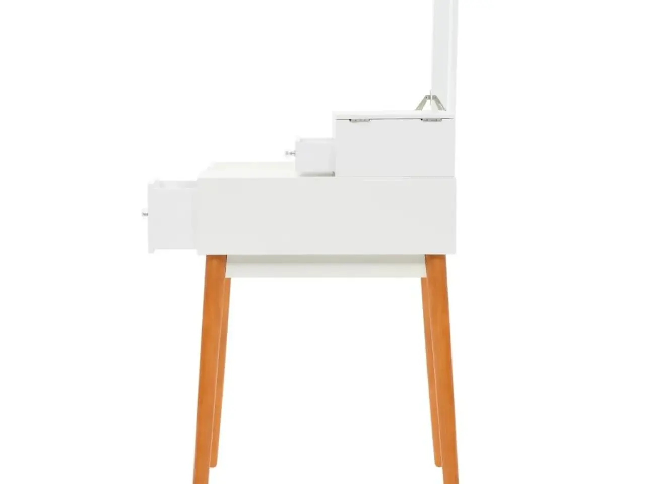 Billede 10 - Sminkebord med spejl i MDF - 60 × 50 × 86 cm, hvid/brun