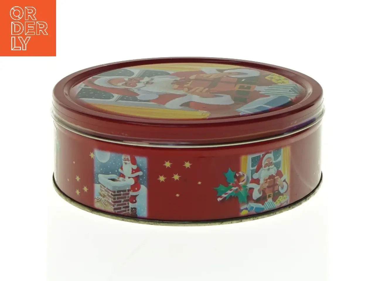 Billede 1 - Vintage julekagedåse (str. Ø 19 cm)