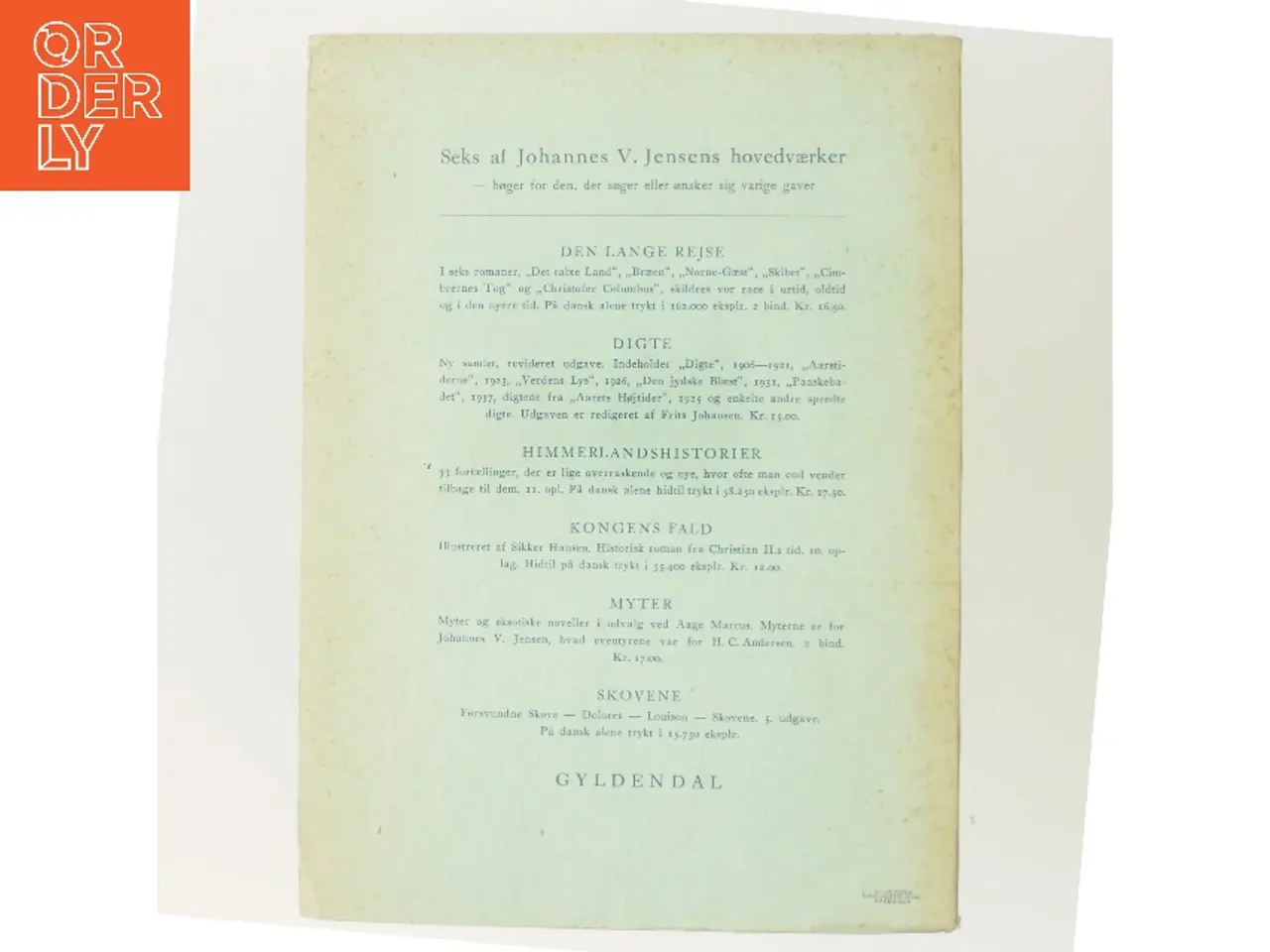 Billede 3 - Skovene af Johannes V. Jensen (Bog)