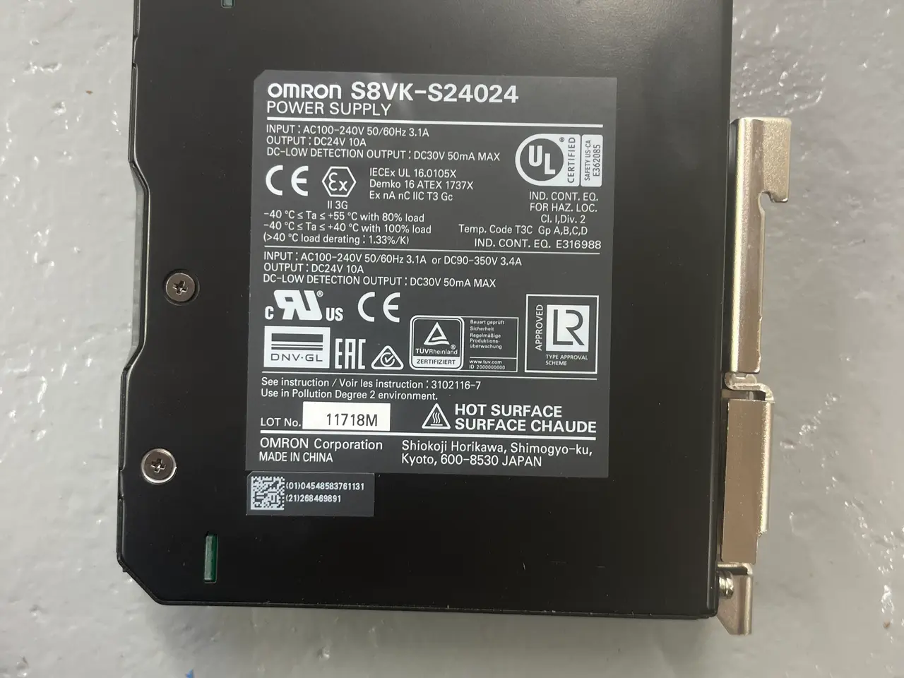 Billede 2 - Omron 24V 10A strømforsyning 