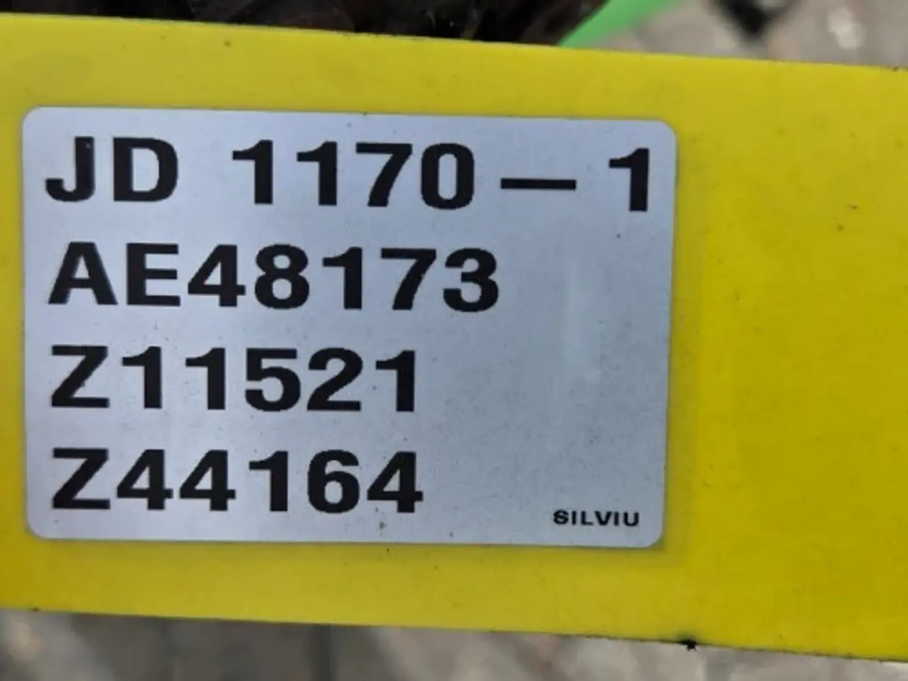 Billede 23 - John Deere 1170 Indføringskanal AE48173