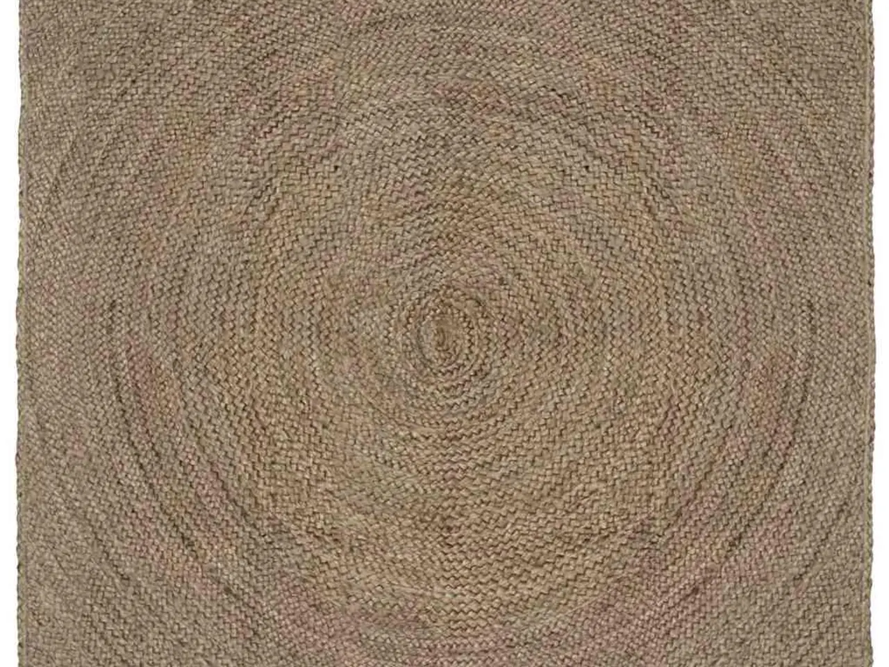 Billede 1 - Områdetæppe i jute - grå 120 × 120 cm, håndvævet