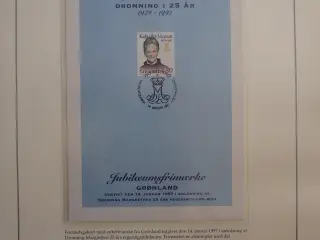 Frimærke og møntsamling Dronning Margrethes 25 år