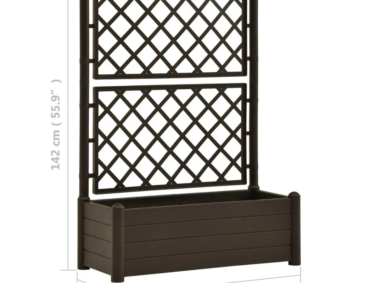 Billede 7 - Plantekasse med espalier 100 x 43 x 142 cm - mokkafarvet