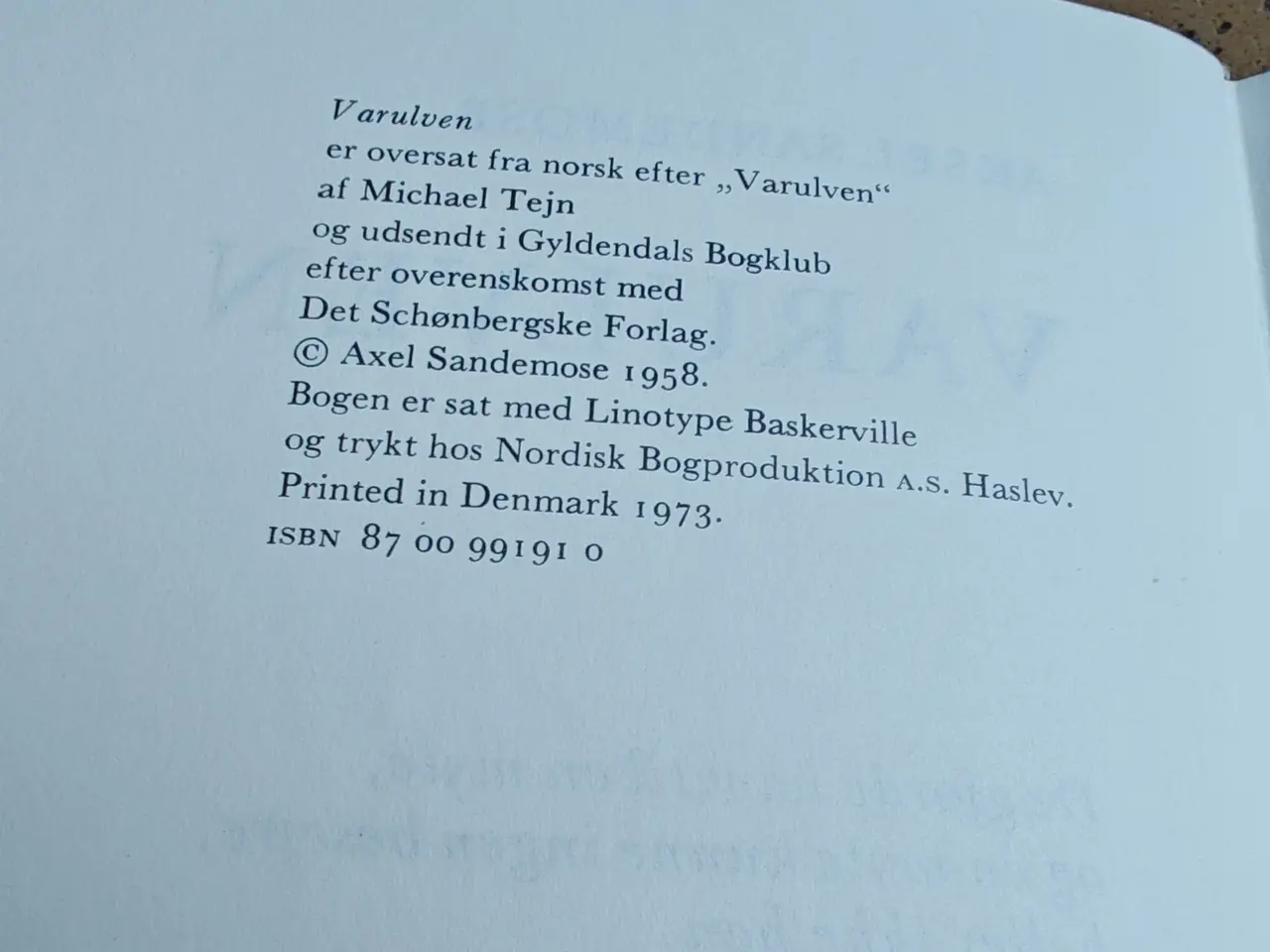 Billede 3 - Varulven BOG fra 1973 af Aksel Sandemose
