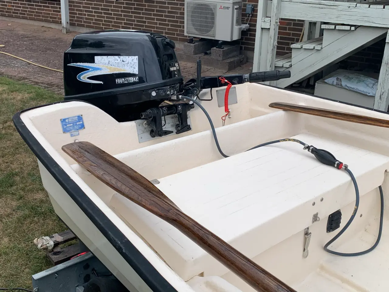 Billede 5 - Fiske jolle med motor og trailer nysynet