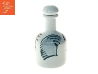 keramikvase med låg (str. 18x9,5 cm)