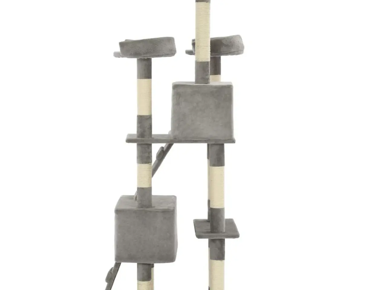Billede 4 - Kradsetræ til katte med sisal-kradsestolper 170 cm - grå