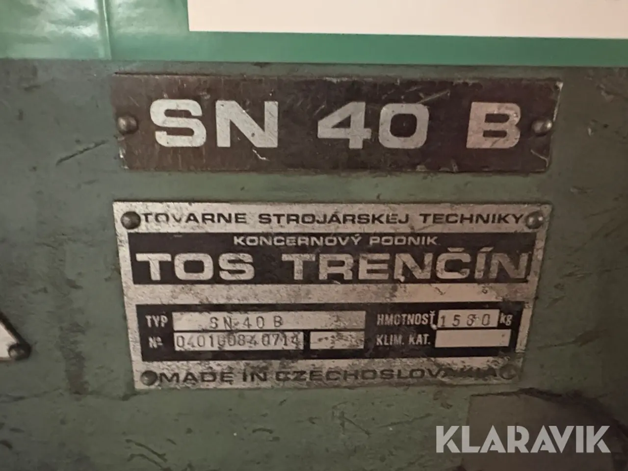 Billede 2 - Drejebænk Tos Sn40B