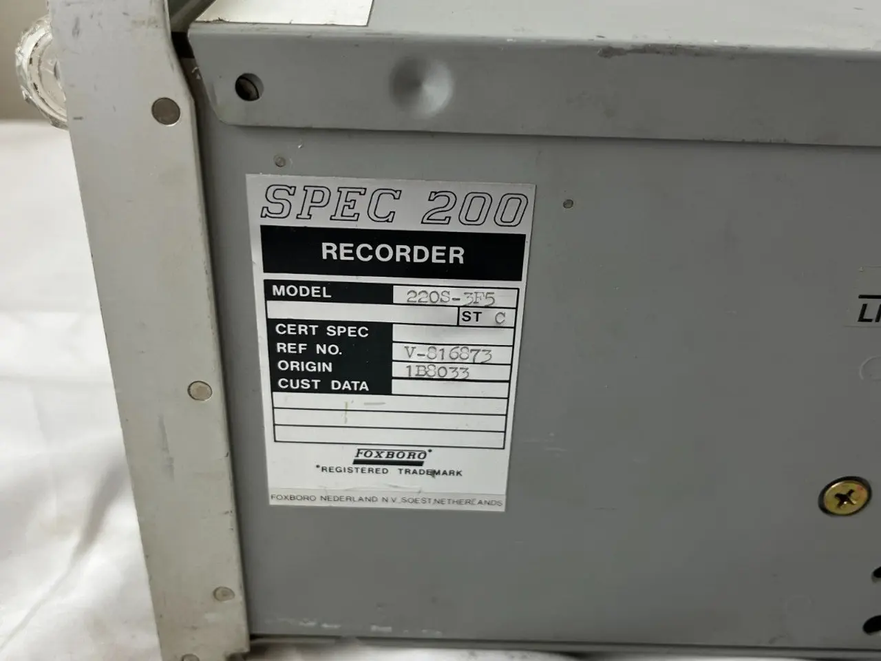Billede 2 - Foxboro SPEC 200 Recorder 220S-3F5 Chart Recorder