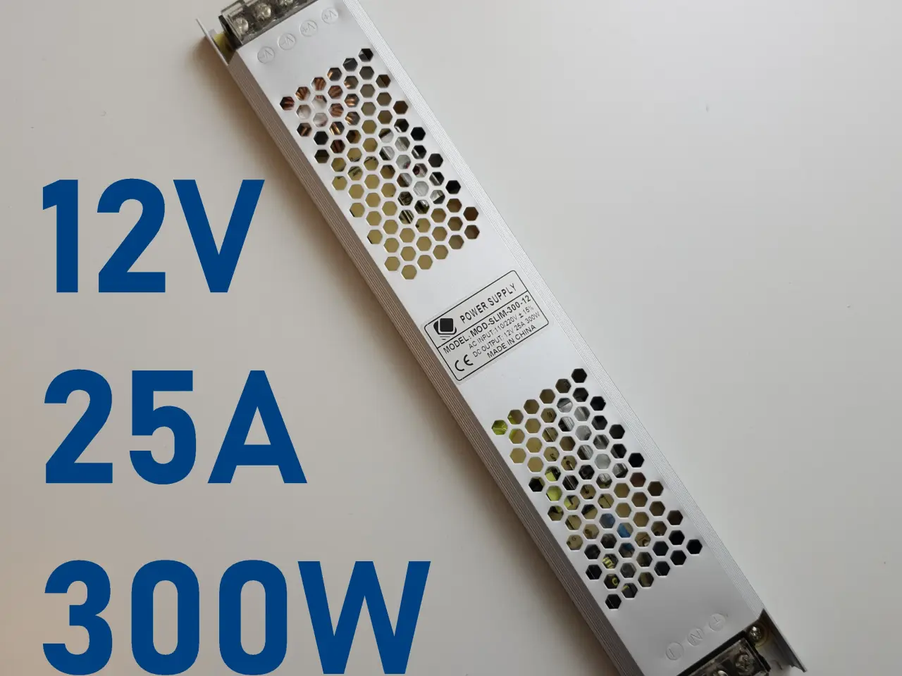 Billede 1 - NY! 12V 25A 300W SLIM Modulær Strømforsyning