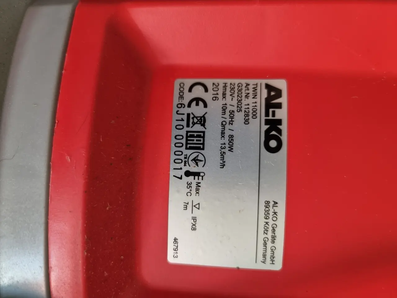 Billede 1 - AL-KO Dykpumpe, twin 11000 premium, 850 w