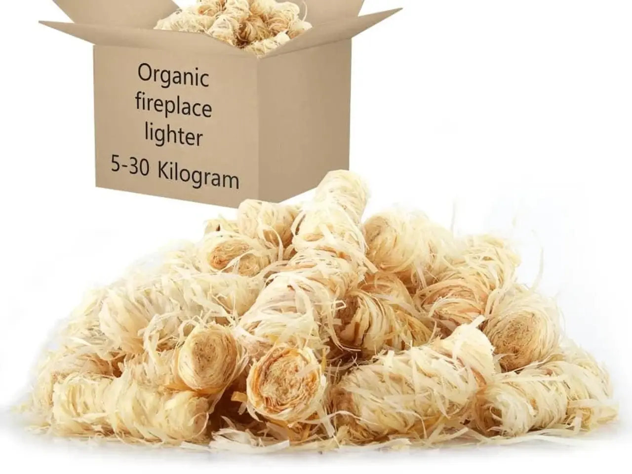 Billede 2 - Træuldsoptændere BIO fyrretræ og paraffin - 5 kg
