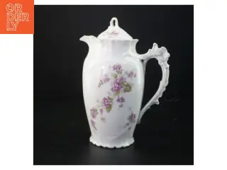 Porcelænskande med blomstermotiv (str. 25 x 11 cm)