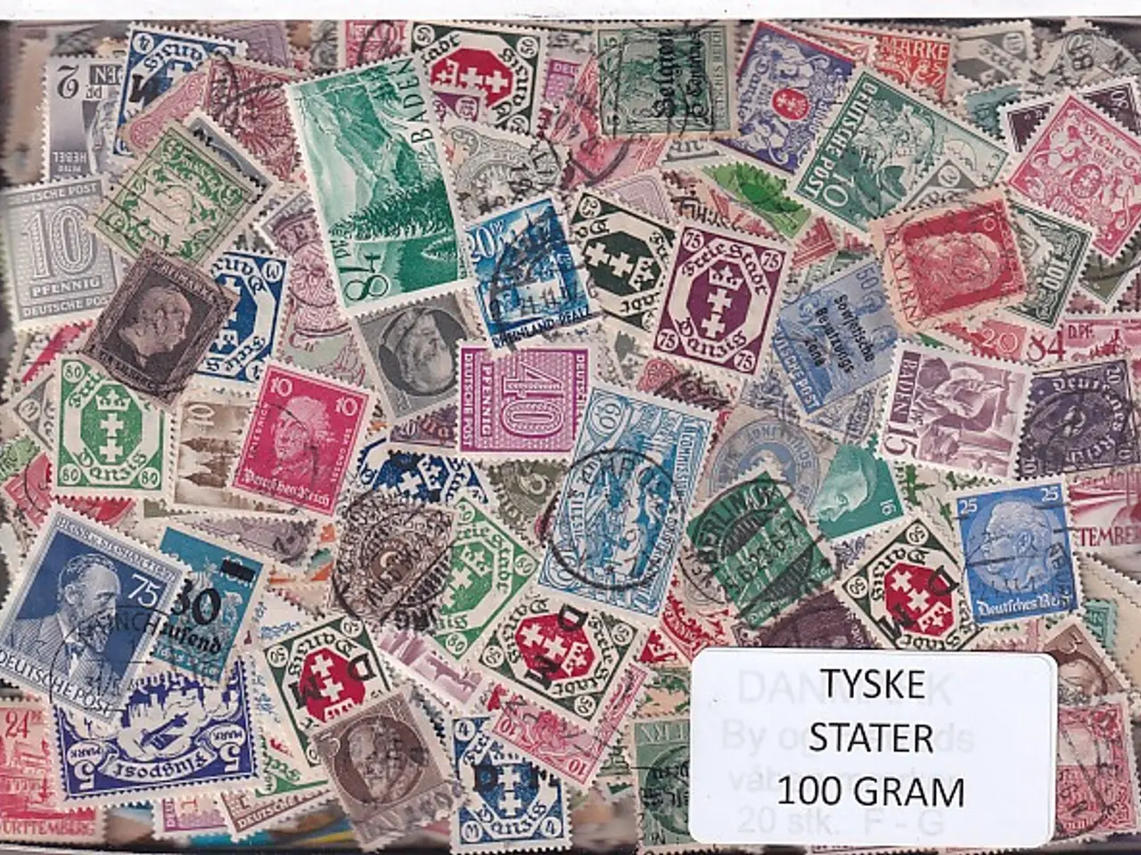 Billede 1 - Tyske Stater -  100g. Afvaskede