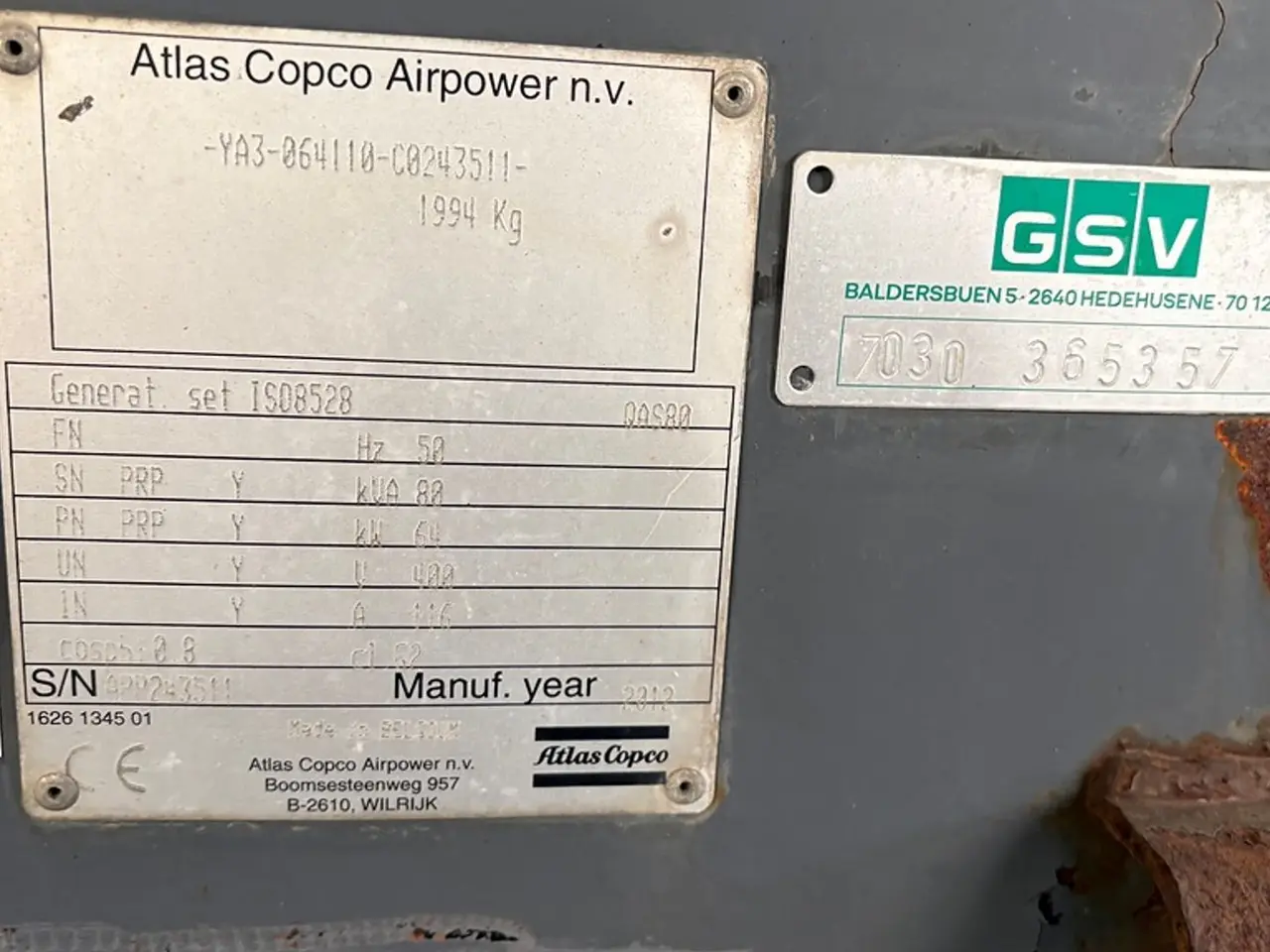 Billede 5 - Atlas Copco QAS 80, 80 KVA