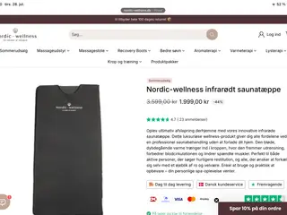 Nordic-wellness infrarødt saunatæppe
