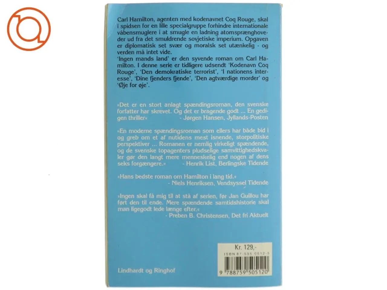 Billede 2 - Ingen mands land af Jan Guillou (Bog)