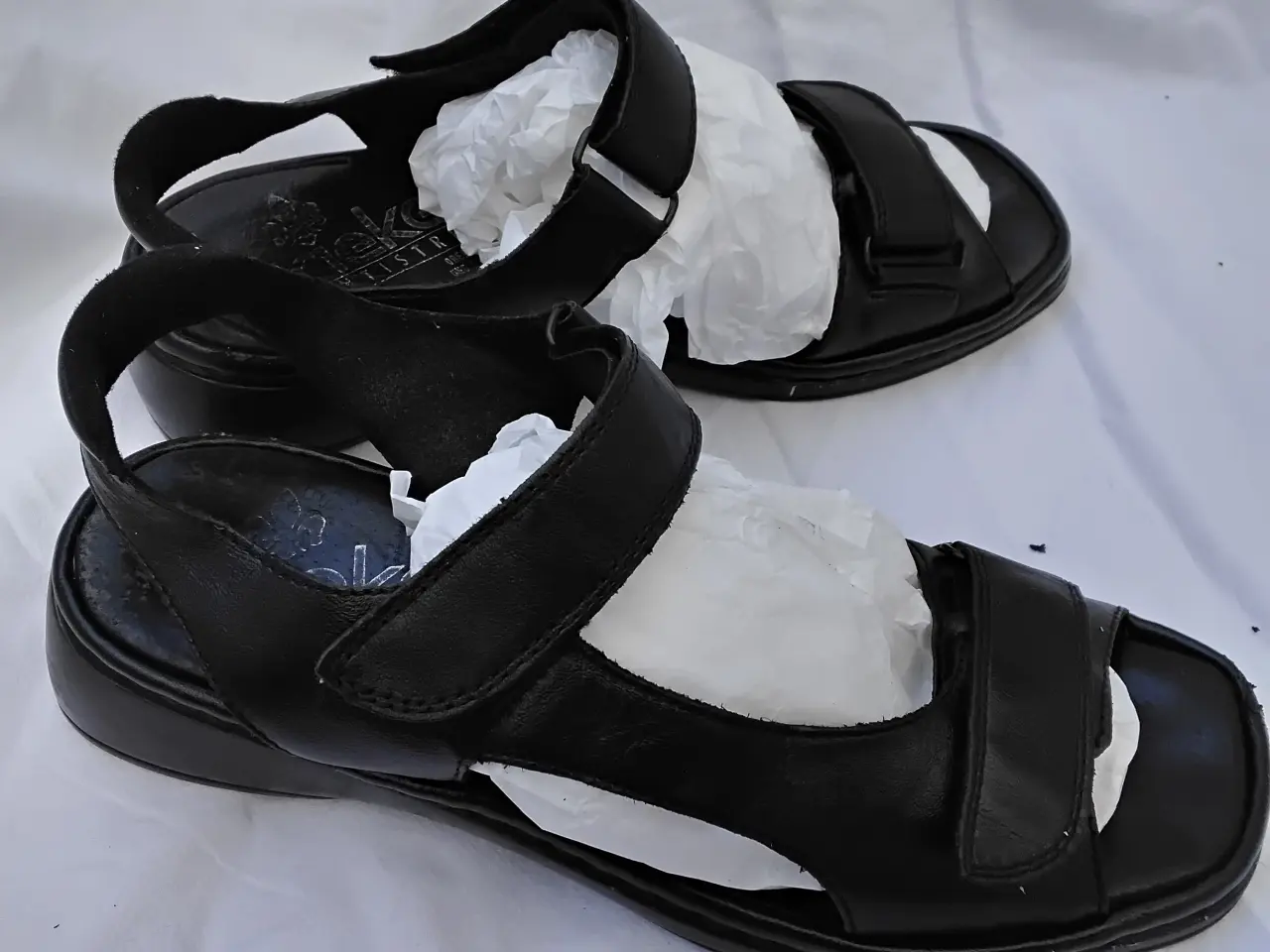Billede 1 - Rieker sandaler dame sort læder str 38