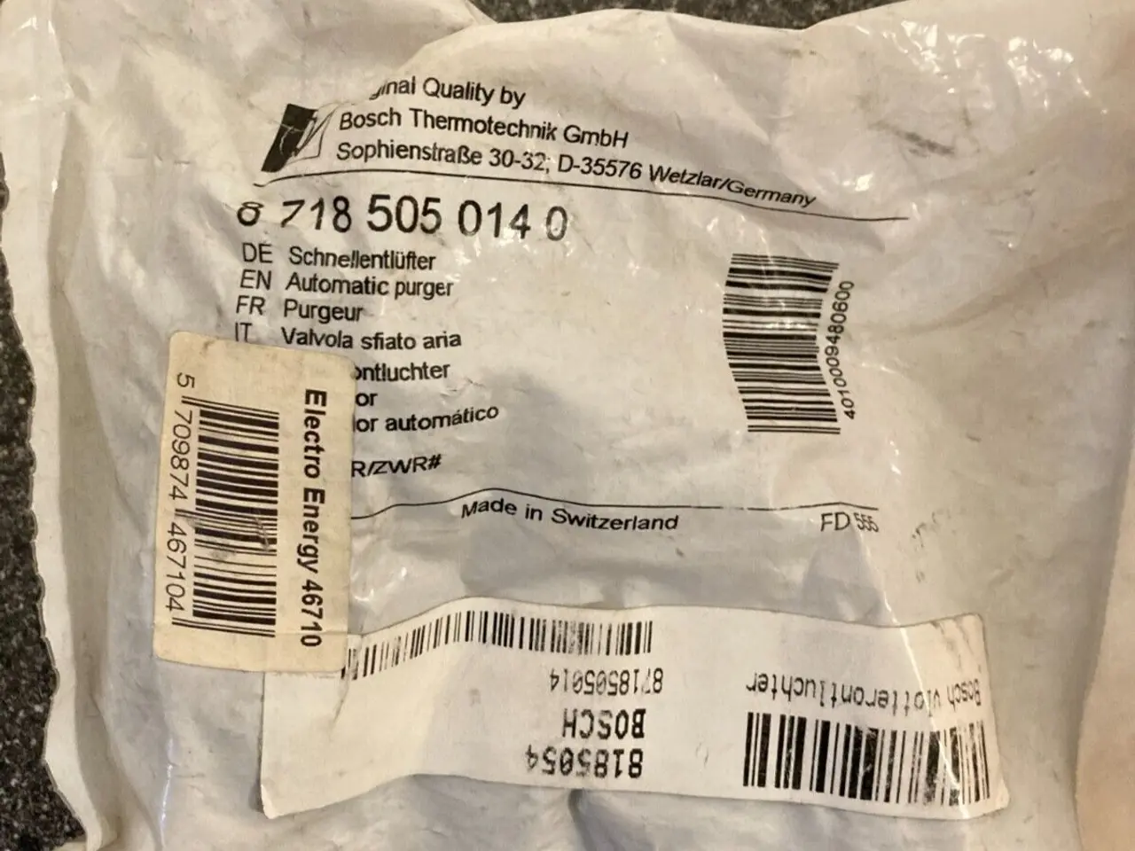 Billede 2 - Bosch Automatic Air Purger PN:718505014 - Heating
