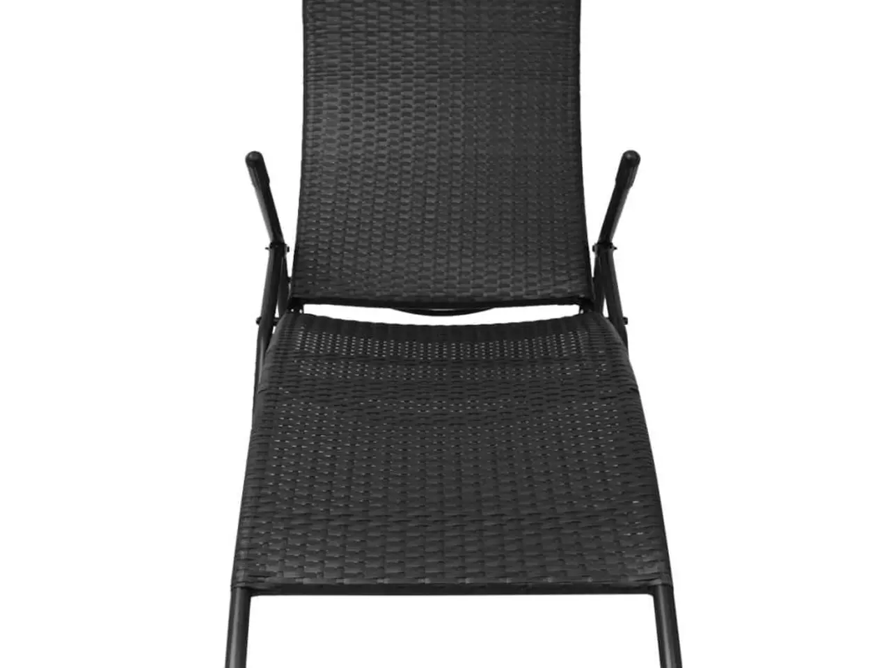 Billede 2 - Foldbar liggestol i polyrattan - sort