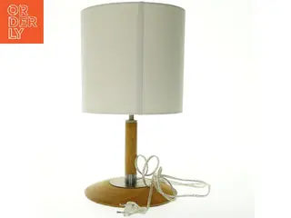 Bordlampe med hvid lampeskærm (str. 44 cm)