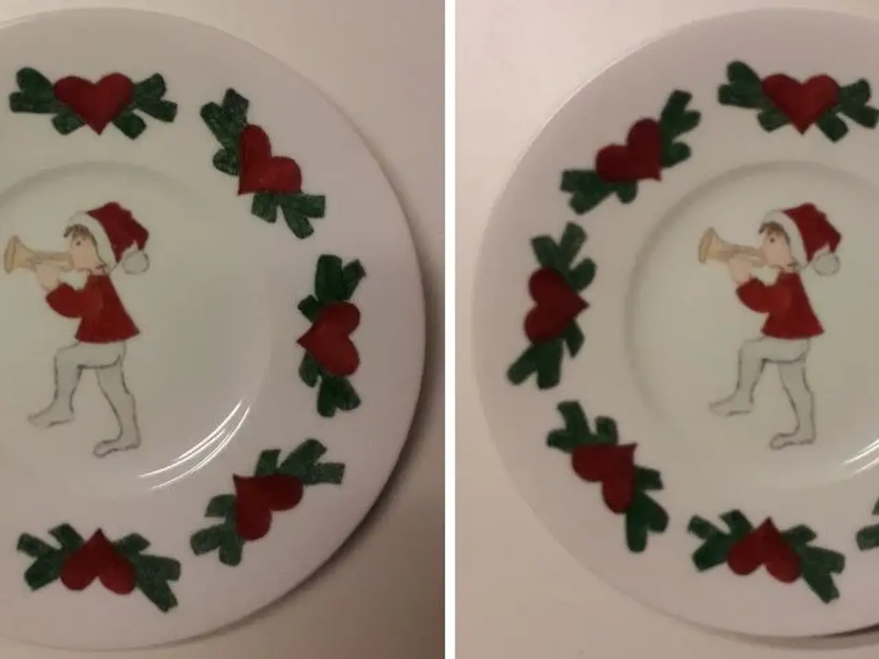 Billede 1 - Royal Copenhagen tallerken m. nissebarn på trompet