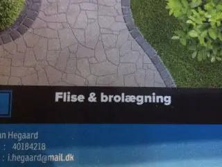 arbejde udføres Flisearbejde/brolægning