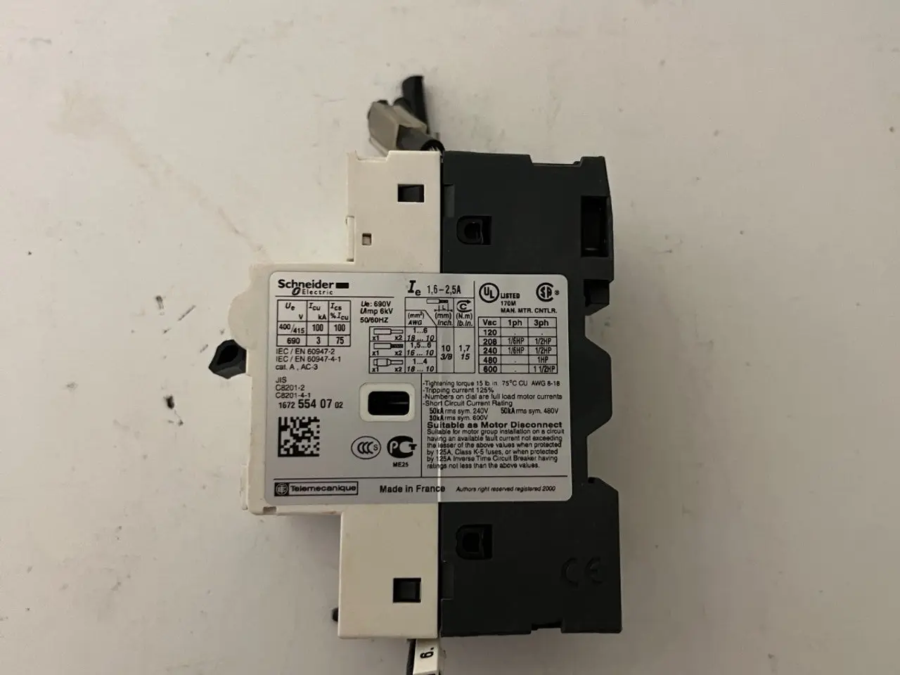 Billede 5 - Schneider Electric GV2-RT07 Motor automatsikring
