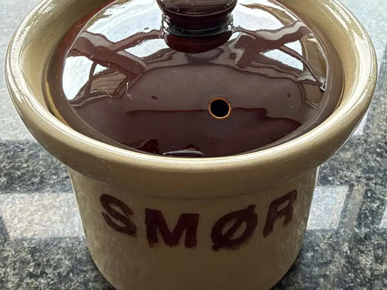 Billede 2 - Vintage Denby Stoneware smørkrukke med låg
