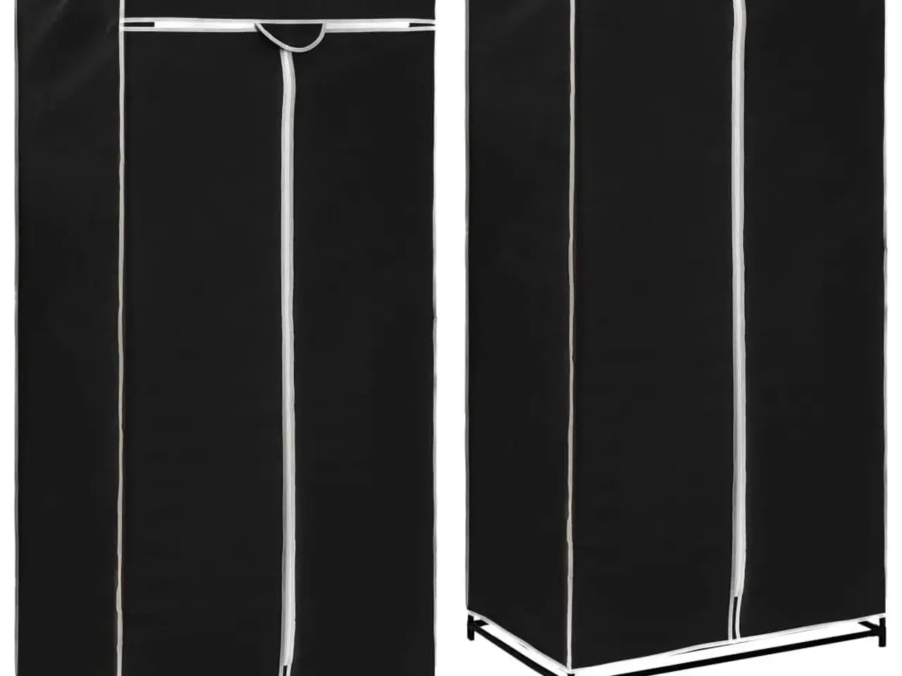 Billede 1 - Klædeskab i stof - 2 stk., 75 × 50 × 160 cm, sort