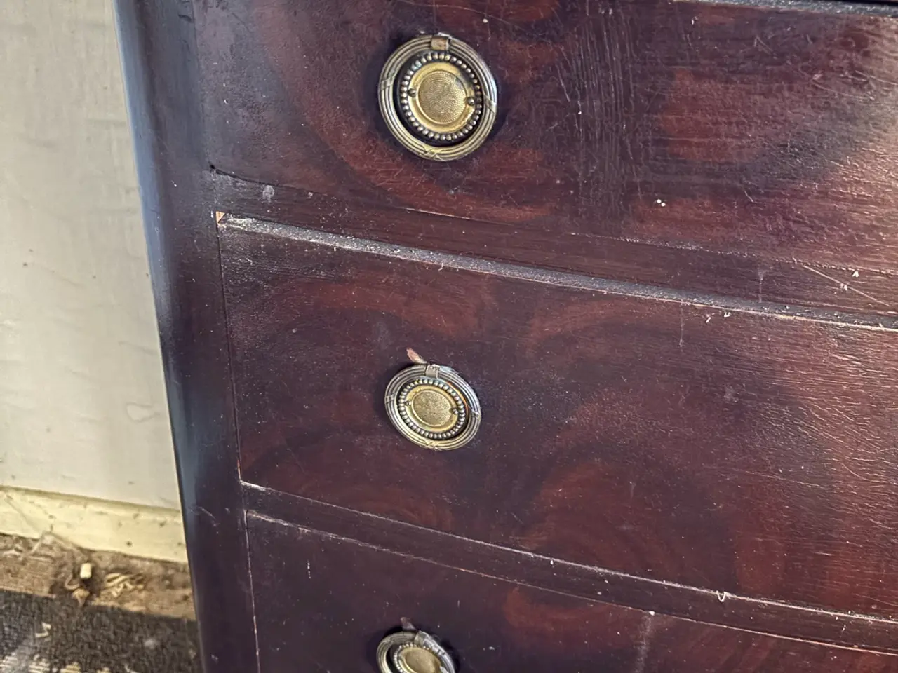 Billede 3 - Antik/vintage bowfront kommode i mahogni