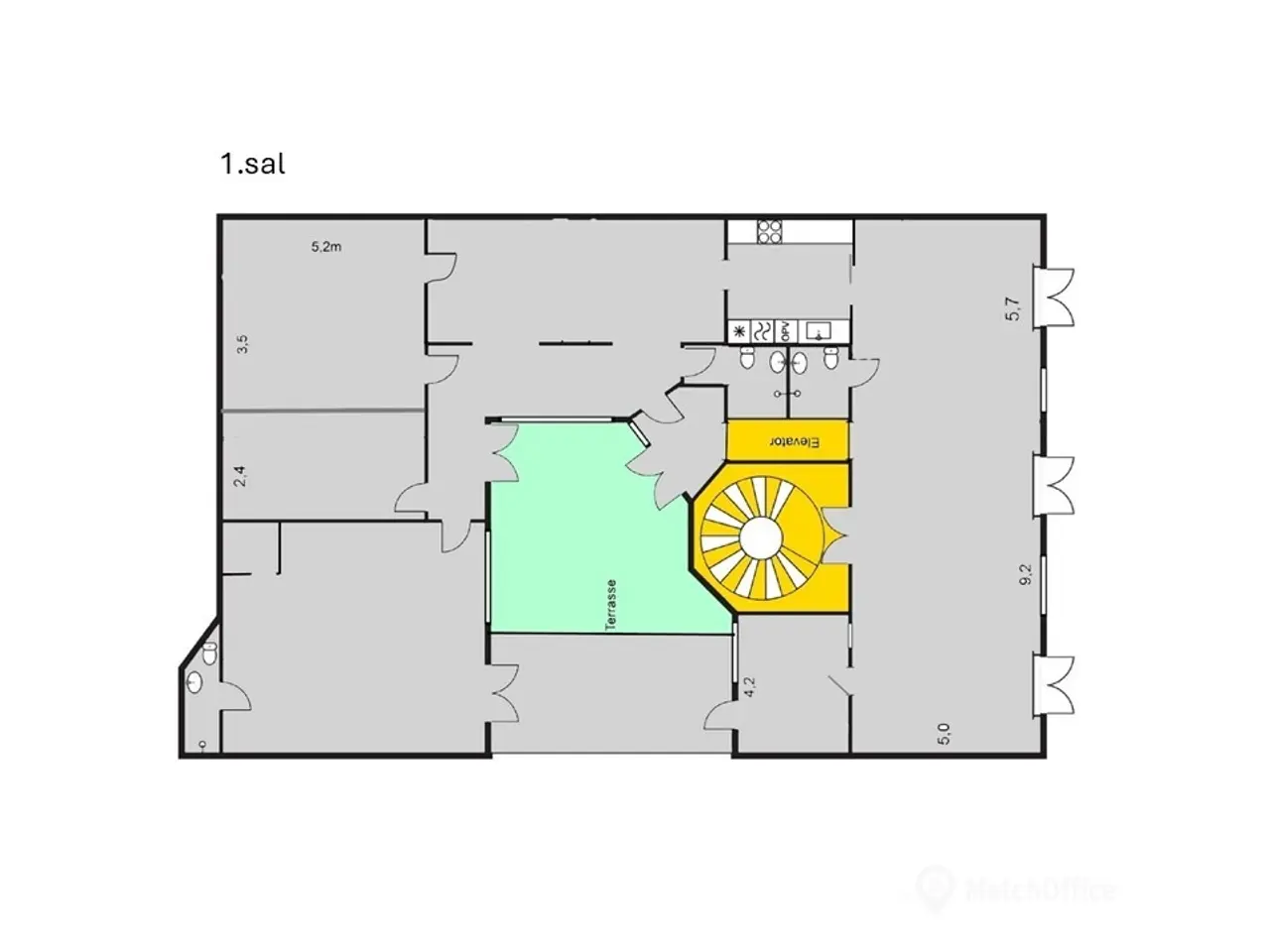 Billede 39 - EKSKLUSIVE LEJEMÅL VED FREDERIKSBERG HAVE KONTOR / KLINIK / SHOWROOM M.M.