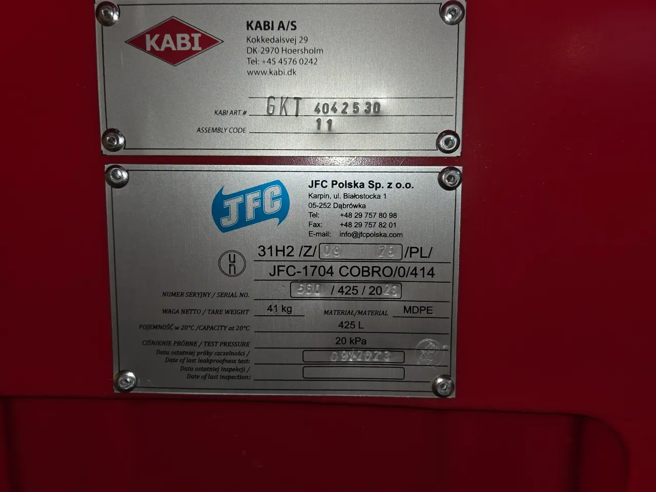 Billede 1 - Diesel tank