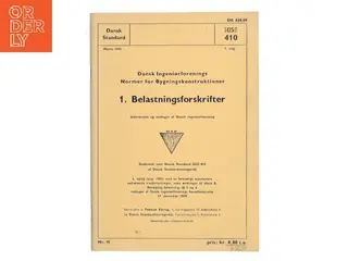 Dansk Ingeniørforenings Normer for Bygningskonstruktioner. 1. Belastningsforskrifter af Dansk Ingeniørforening (Bog)