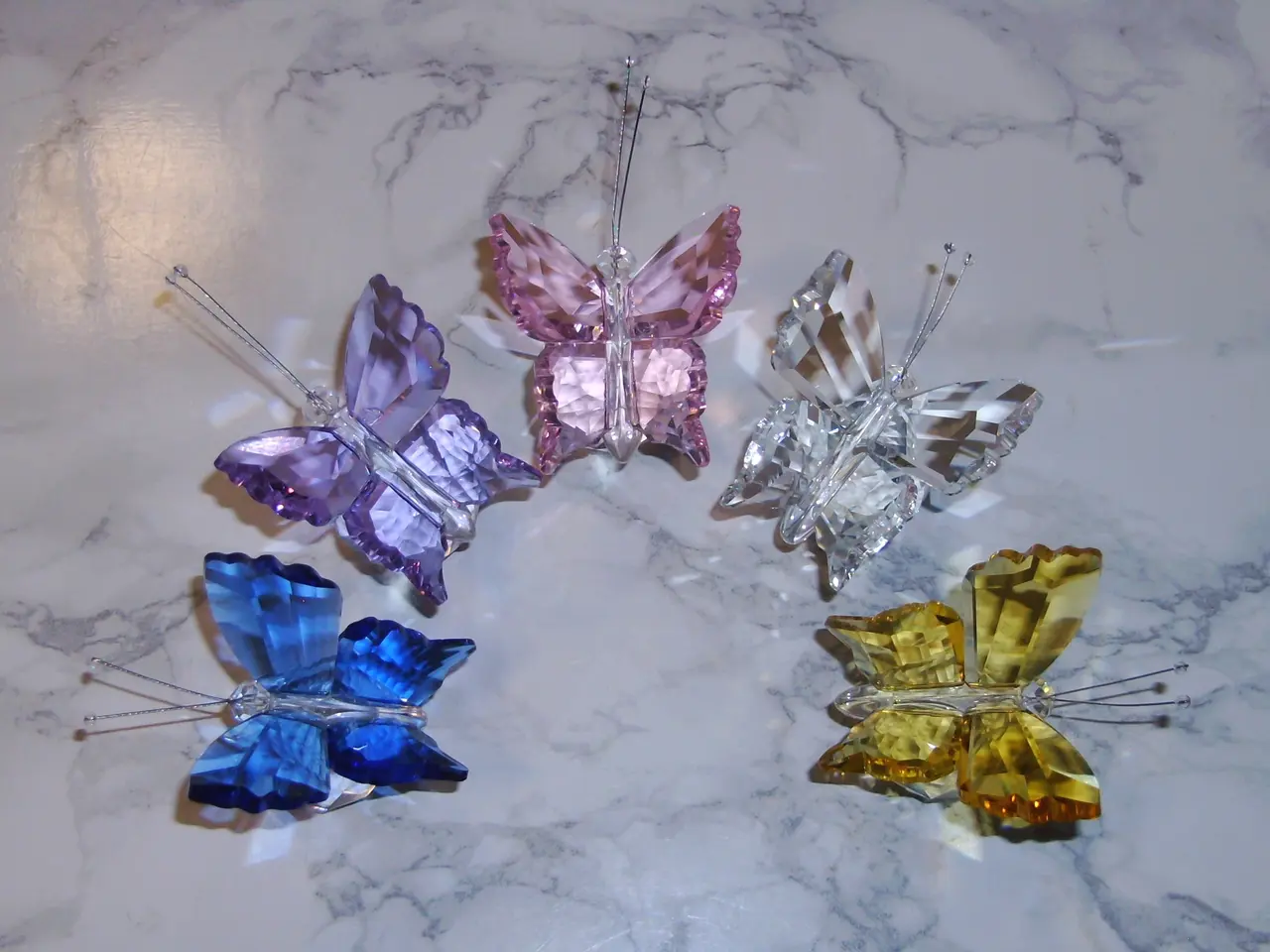 Billede 1 - Glas sommerfugle figurer