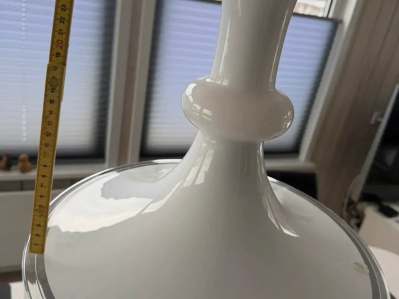 Billede 7 - Hvid loftslampe fra Holmegaard