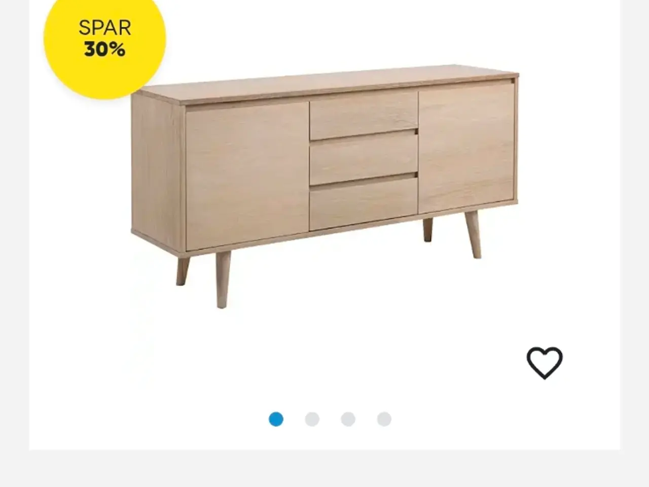Billede 2 - Hvidpigmenteret egetræ skænk