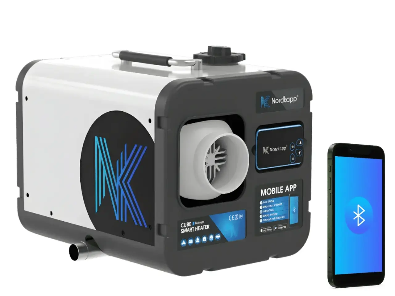 Billede 1 - Nordkapp 5 kW 12/24V dieselfyr med appstyring